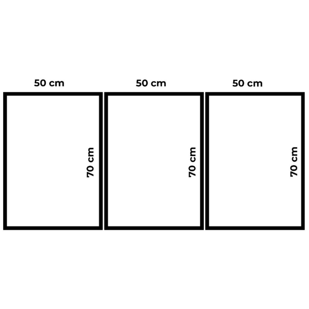 Kit com 3 quadros grandes 50x70 Folhas Nobres Or. Moldura em madeira premium e impressão fosca de alta qualidade. Ideal para salas e ambientes sofisticados.