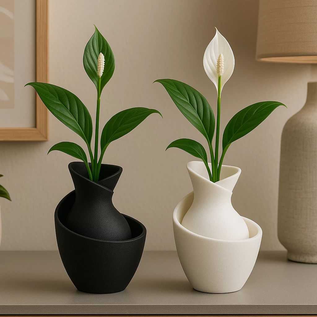 Mini Vaso Decorativo Shape Moderno Impressão 3D Minimalista Louhir