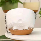 Vaso Suspenso com Corrente e Prato Drenante 24,5cm Louhir, www.louhir.com.br