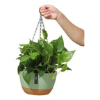 Vaso Suspenso com Corrente e Prato Drenante 24,5cm Louhir, www.louhir.com.br