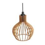conjunto com 2 pendentes rústicos em MDF vazado. Design moderno e acolhedor, ideal para mesas de jantar e bancadas. Inclui fiação completa. Confira na Louhir.